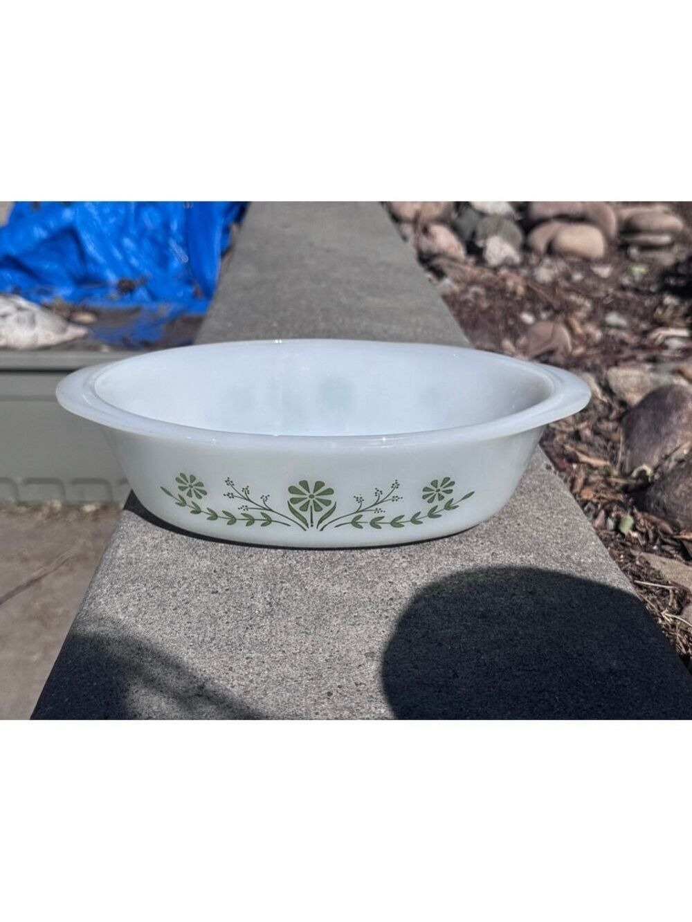 Vintage Glass Bake dish vintage glass bake J235821 quart USA microwave safe ￼